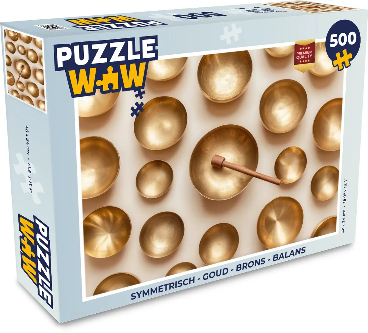PuzzleWow Symmetrisch Legpuzzel 500 Stuks - Goud
