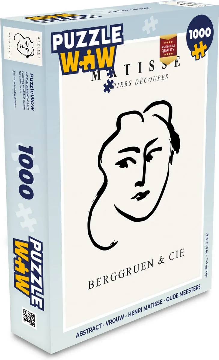 PuzzleWow Abstract Henri Matisse Legpuzzel 1000 Stuks