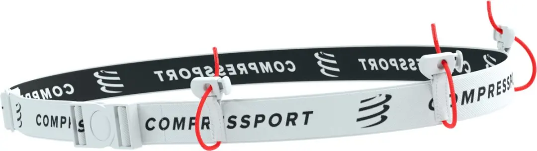 Compressport Race Belt V2 Startnummerband - 3 Vakken - Wit - afbeelding 3 van 6