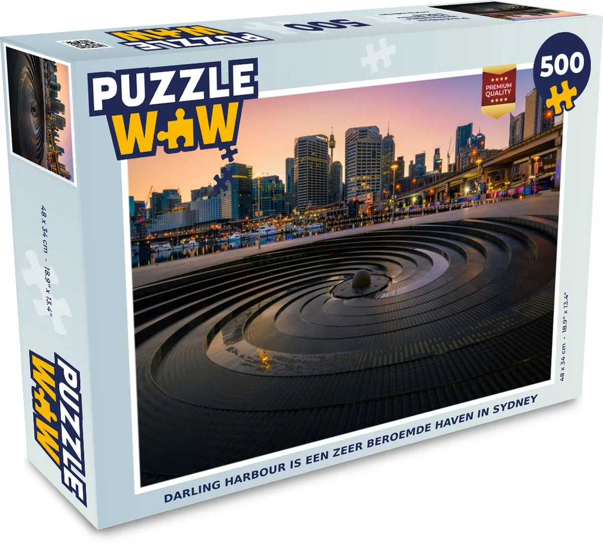 PuzzleWow Darling Harbour Legpuzzel 500 Stuks - Multicolor