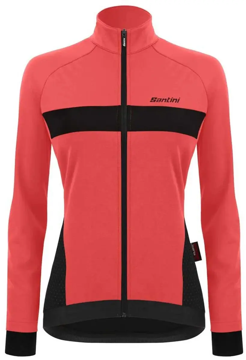 Santini Fietsjack Winter Dames Roze Zwart