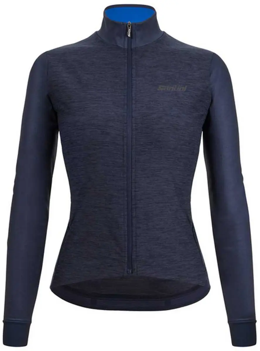 Santini Colore Puro Thermal Trui Met Lange Mouwen Blauw 2XL Vrouw