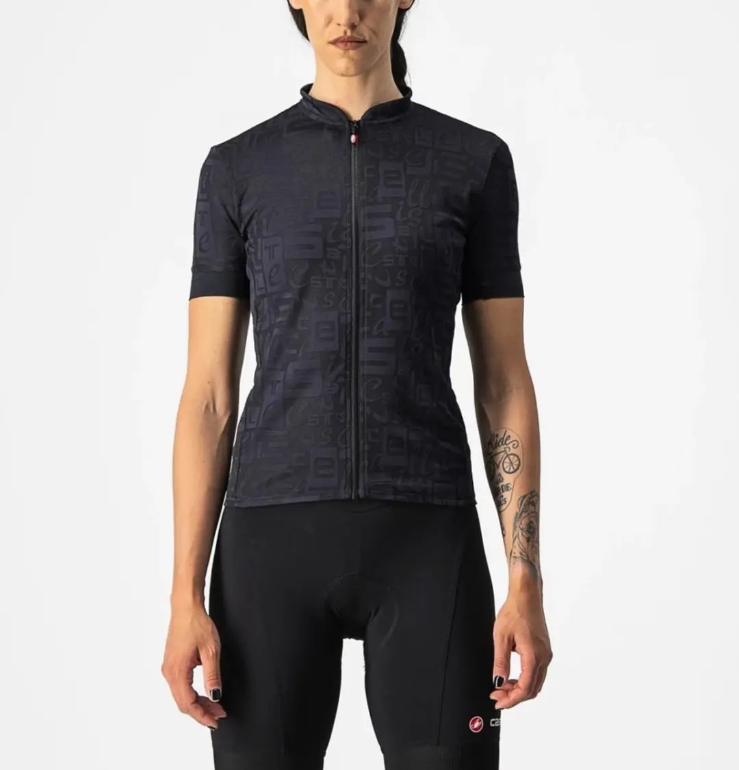 Castelli Fietsshirt korte mouwen Dames Zwart
