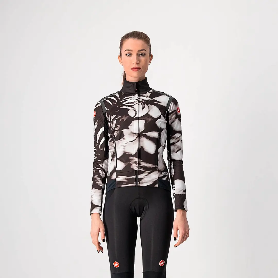 Castelli Fietsjack Rain or Shine Dames Zwart Wit