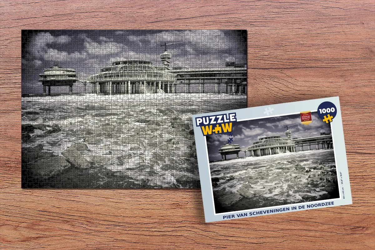 PuzzleWow Pier van Scheveningen Legpuzzel 1000 Stuks - Multicolor