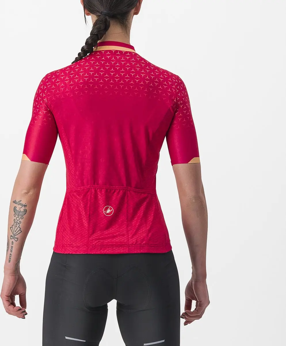 Castelli Pezzi Korte Mouw Fietsshirt Dames Persian Red S - afbeelding 2 van 6