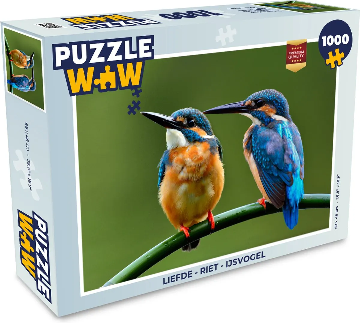 PuzzleWow Liefde IJsvogel Legpuzzel 1000 Stuks