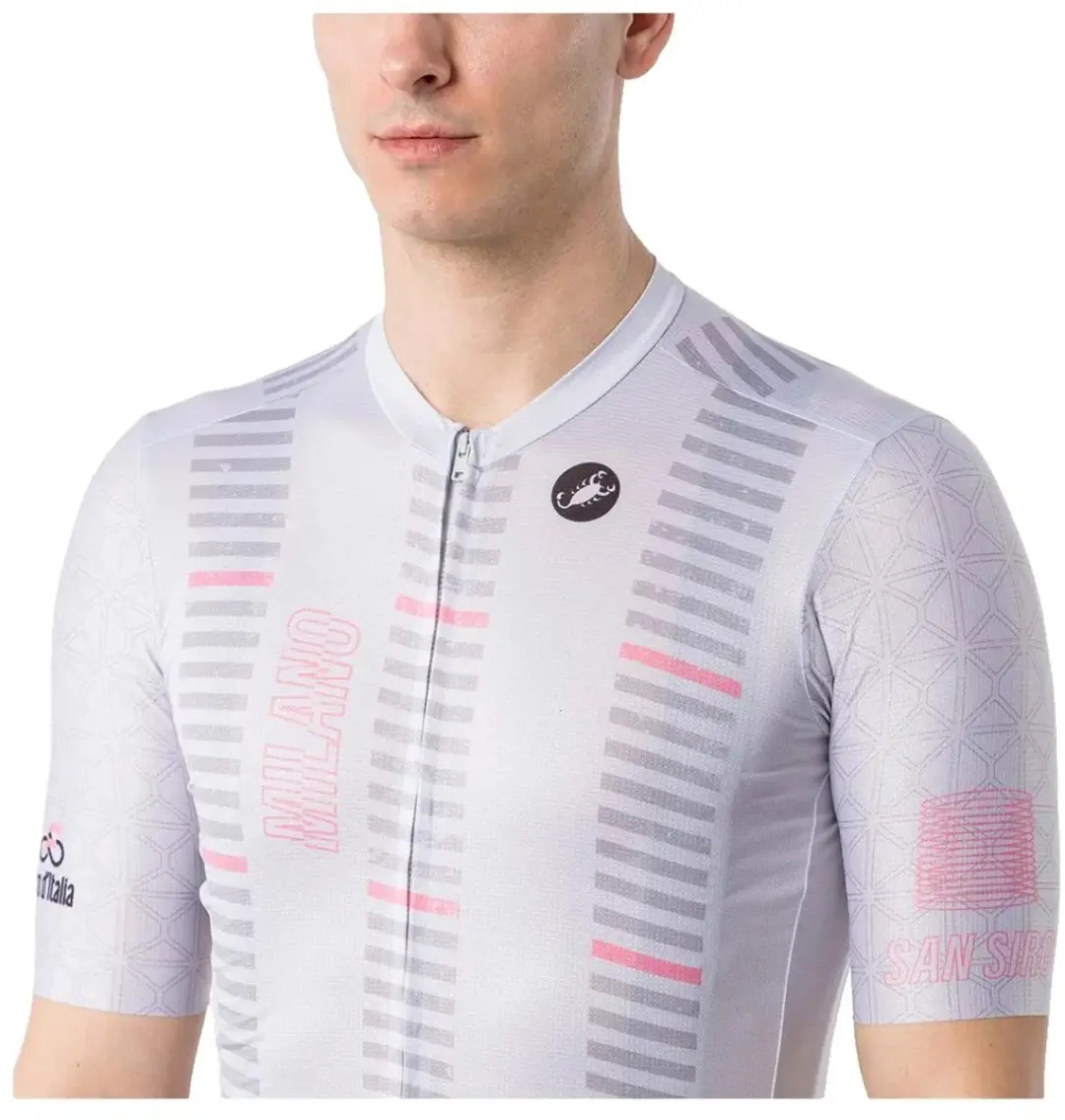 Castelli Giro 109 Milan Wielertrui 2XL - Silver Grey/Pink - afbeelding 3 van 4