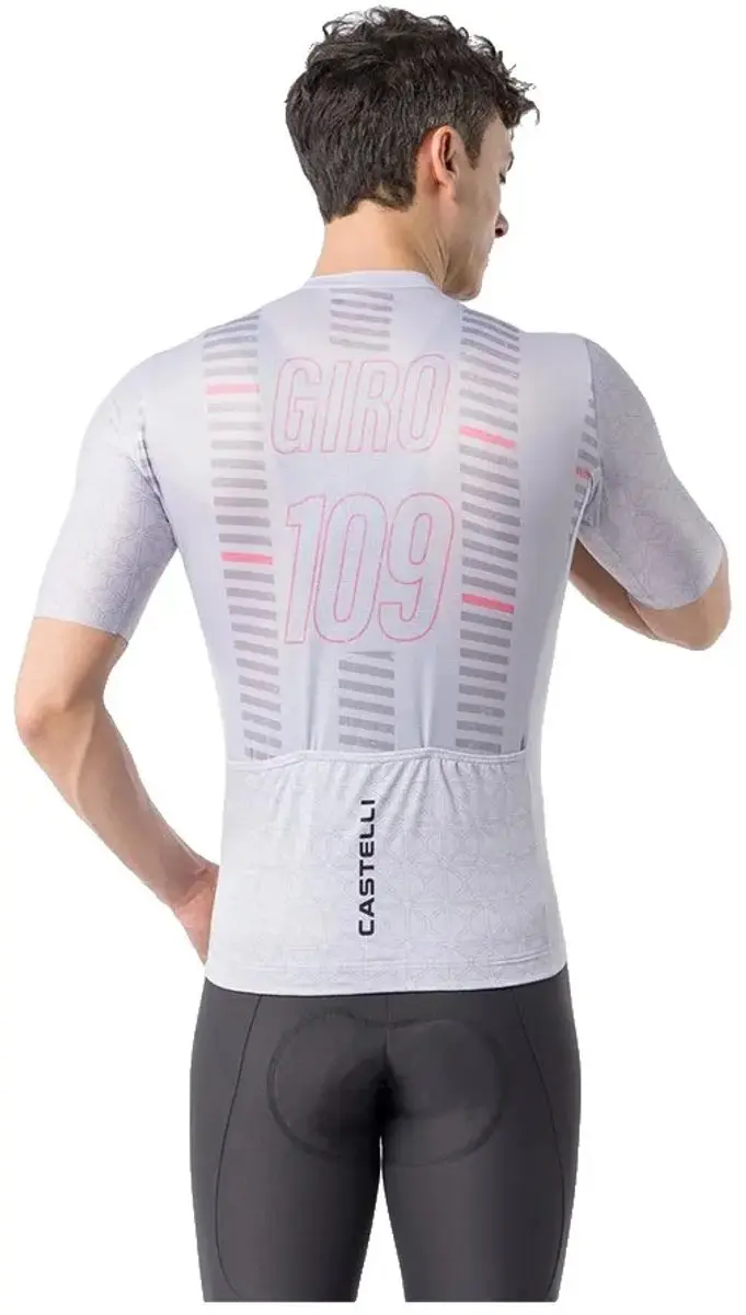 Castelli Giro 109 Milan Wielertrui 2XL - Silver Grey/Pink - afbeelding 2 van 4