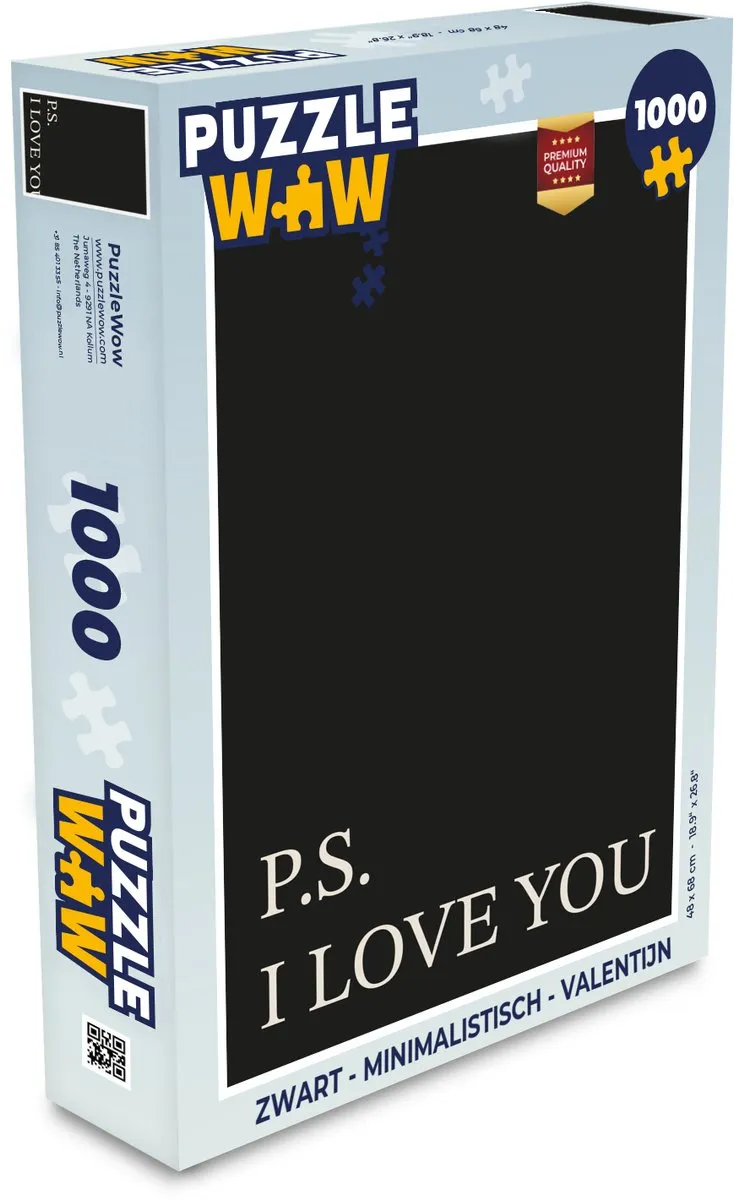 PuzzleWow Valentijn Legpuzzel 1000 Stuks