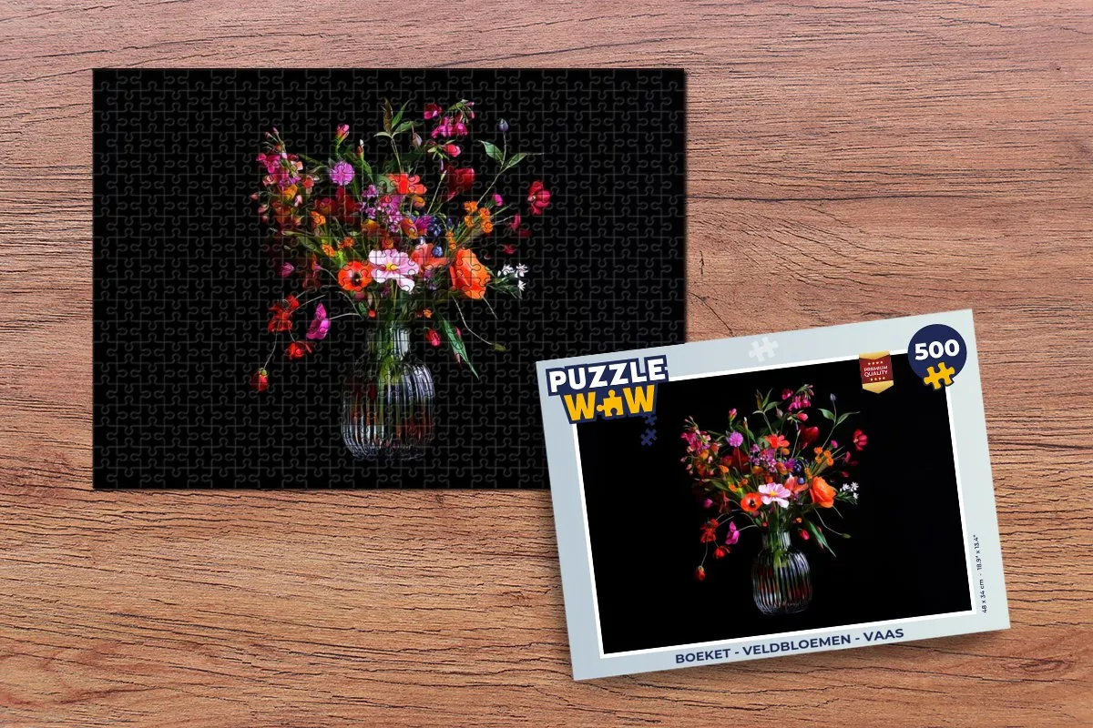 PuzzleWow Veldbloemen Legpuzzel 500 Stuks - Boeket