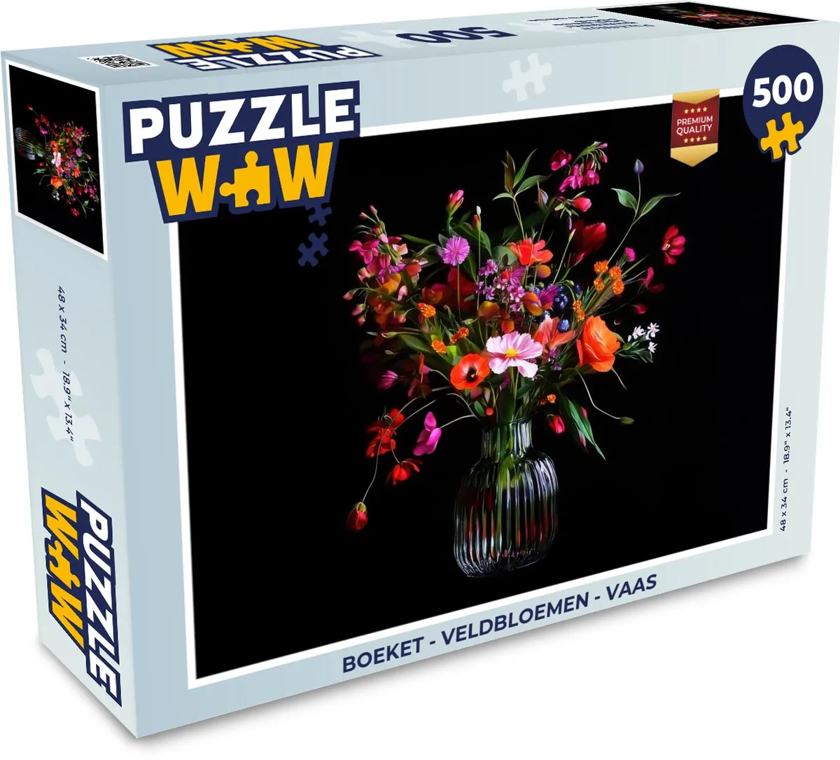 PuzzleWow Veldbloemen Legpuzzel 500 Stuks