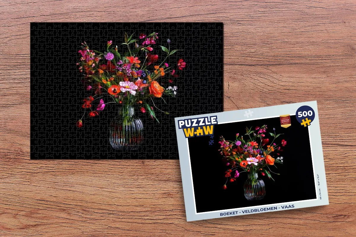 PuzzleWow Veldbloemen Legpuzzel 500 Stuks - Boeket