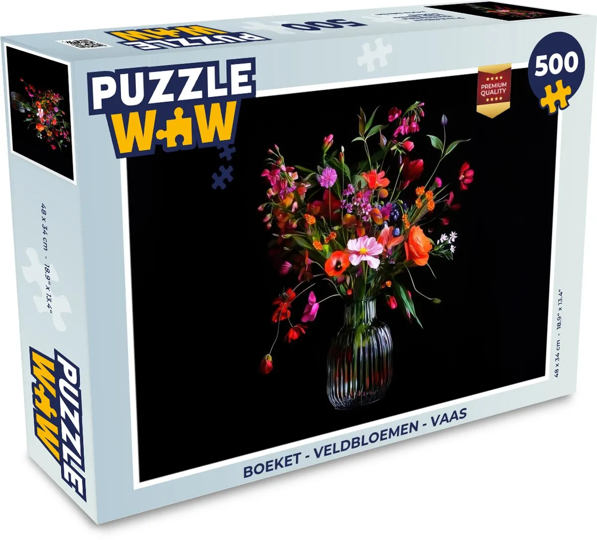 PuzzleWow Veldbloemen Legpuzzel 500 Stuks - Boeket