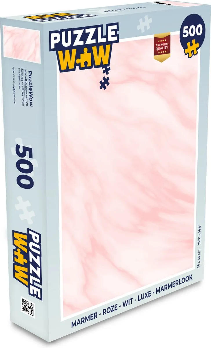 PuzzleWow Marmerlook Legpuzzel 500 Stuks