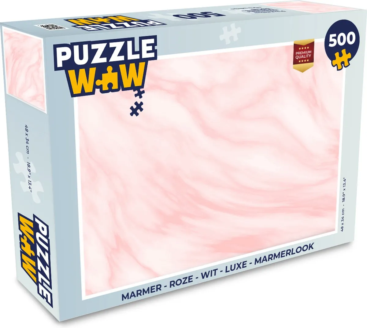 PuzzleWow Marmerlook Legpuzzel 500 Stuks - Multicolor