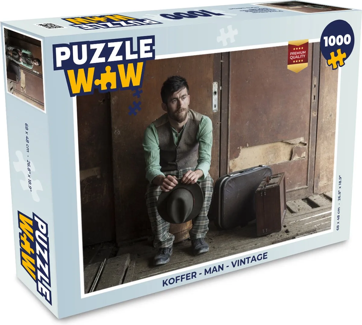 PuzzleWow Man Vintage Legpuzzel 1000 Stuks