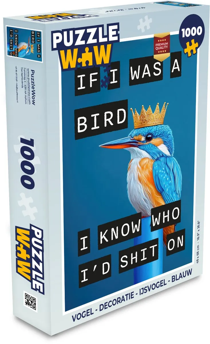 PuzzleWow IJsvogel Legpuzzel 1000 Stuks