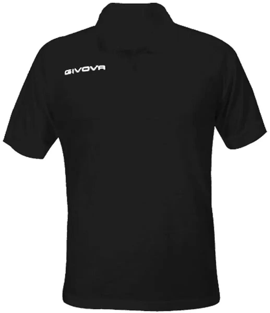 Givova Polo Cotone Piquet Poloshirt - L - Zwart