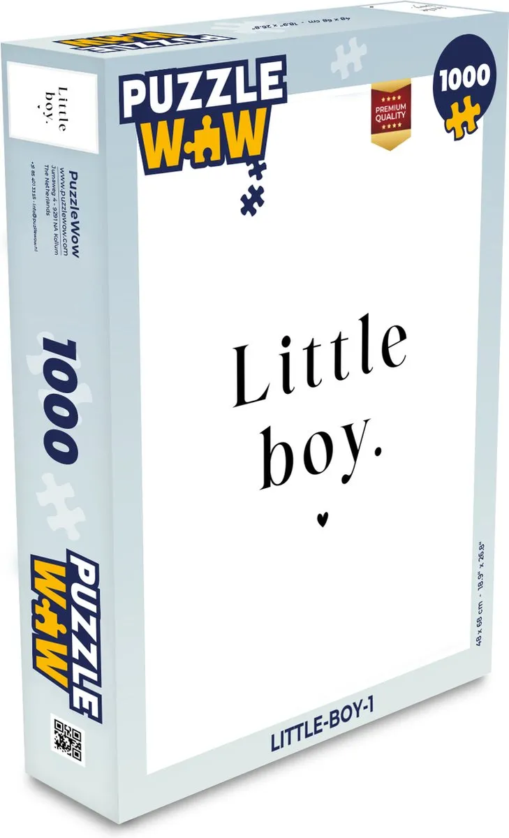 PuzzleWow Little Boy Spreuken Legpuzzel 1000 Stuks - Multicolor