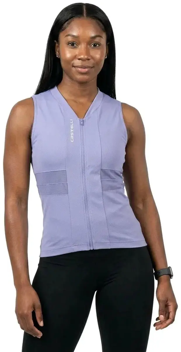Castelli Anima 4 mouwloze fietstrui Violet Mist - afbeelding 3 van 4