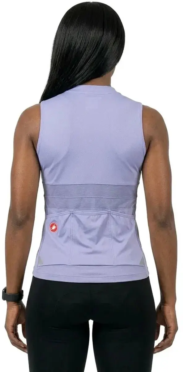 Castelli Anima 4 mouwloze fietstrui Violet Mist - afbeelding 4 van 4
