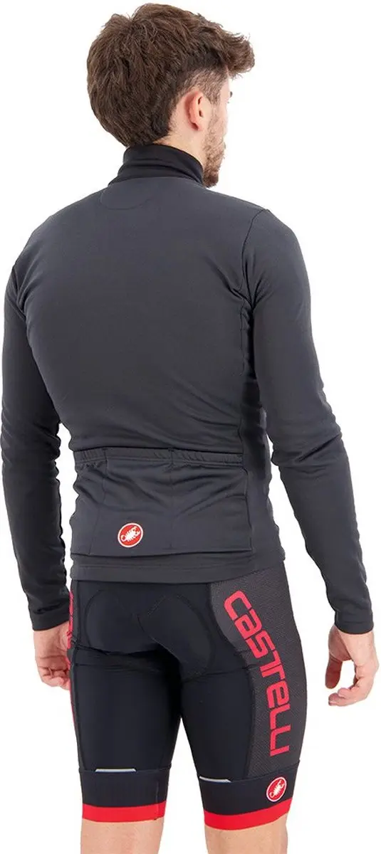 Castelli Entrata Thermal Trui - S - Grijs/Zwart/Rood - afbeelding 4 van 6