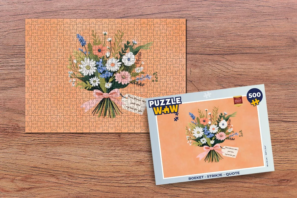 PuzzleWow Boeket Legpuzzel 500 Stuks - Oranje