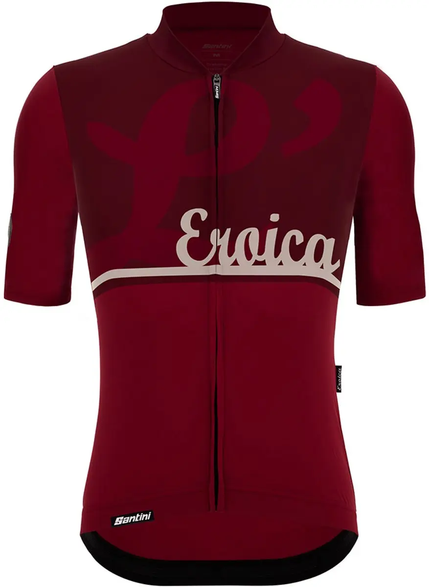Santini Eroica Korte Wielertrui - S - Bordeaux - afbeelding 5 van 6