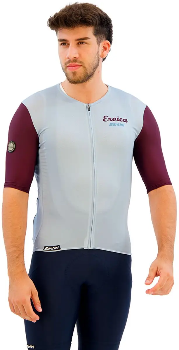 Santini Eroica Borgo Korte Mouw Wielertrui Blauw L
