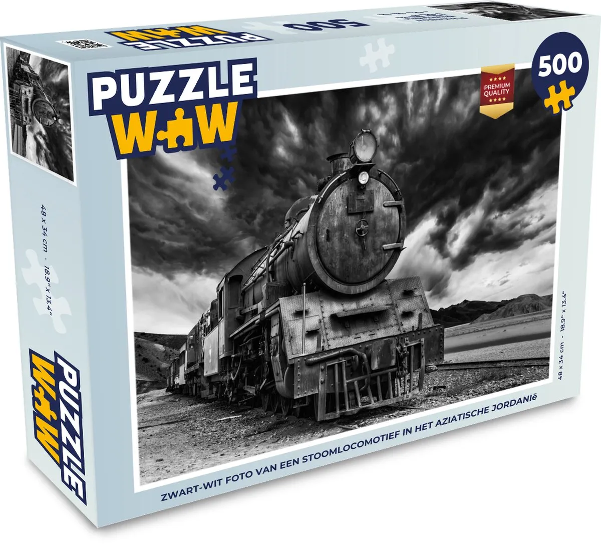 PuzzleWow Legpuzzel Stoomtrein Azië 500 Stuks