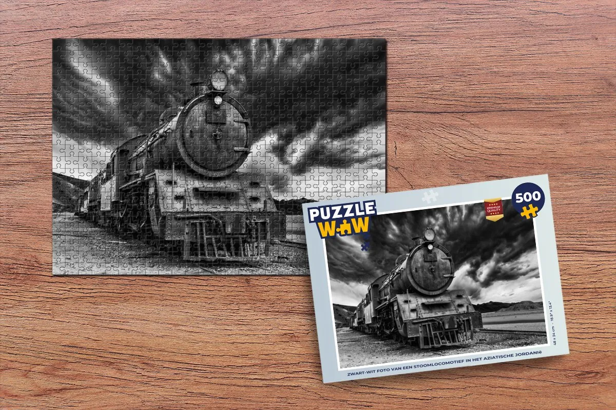 PuzzleWow Legpuzzel Stoomtrein Azië 500 Stuks - Multicolor