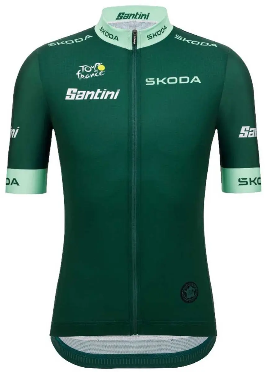 Santini Tour De France Green 2025 Korte Mouw Wielertrui Groen 2XL Man