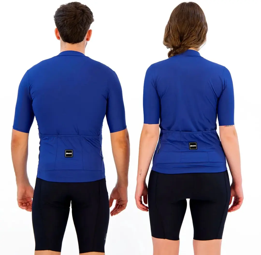 Santini Sensation Korte Mouw Wielertrui M - Navy