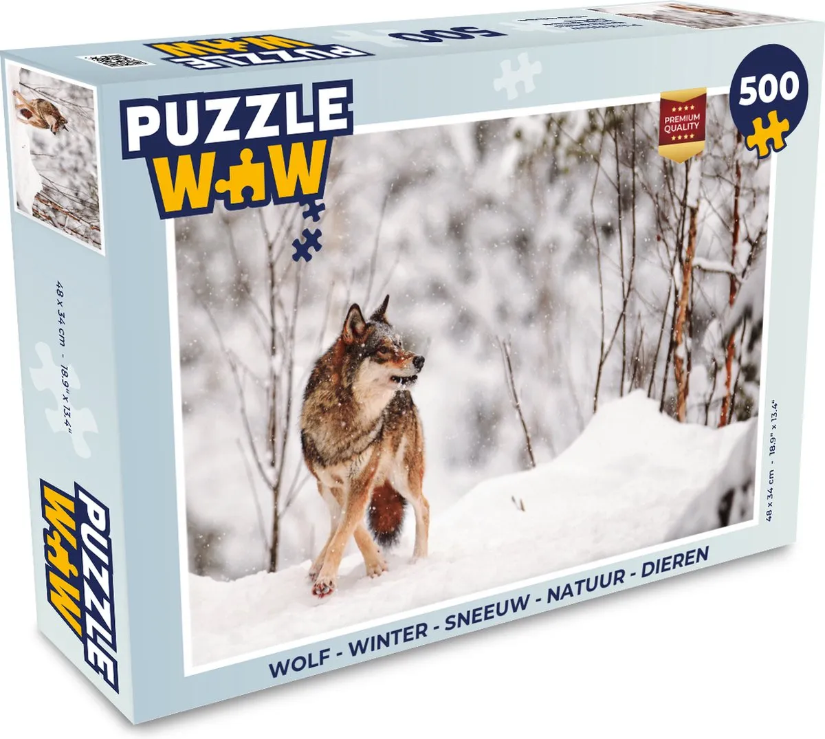 PuzzleWow Winter Sneeuw Legpuzzel 500 Stuks