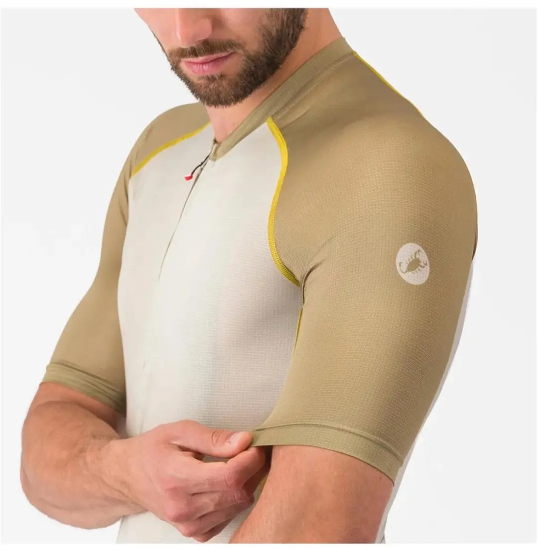 Castelli Unlimited Endurance 3 Wielertrui - L - Silver Moon/Brown Elmwood/Mango/Mojito