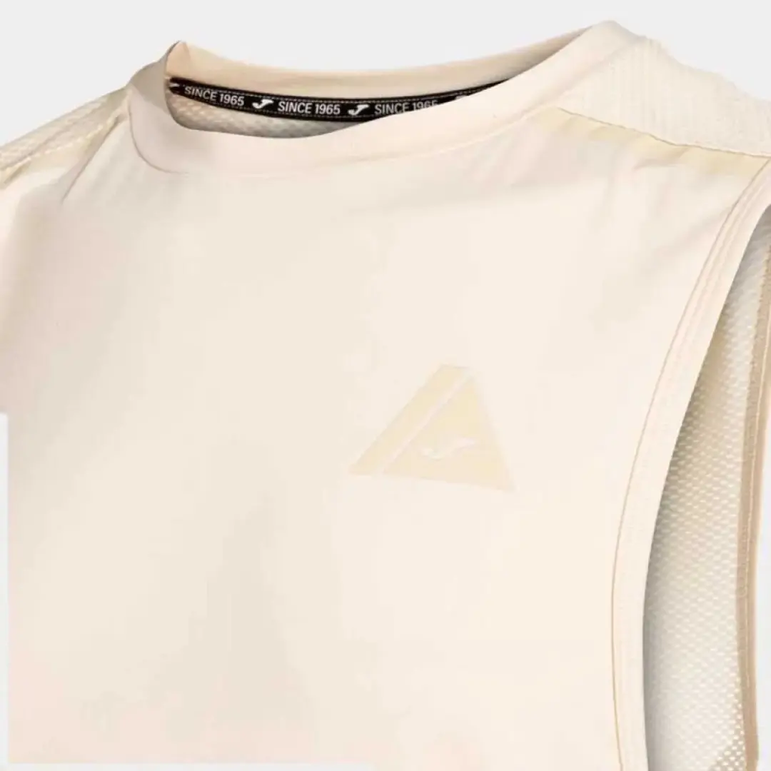 Joma Indoor Gym T-shirt Mouwloos - M - Beige - afbeelding 3 van 4