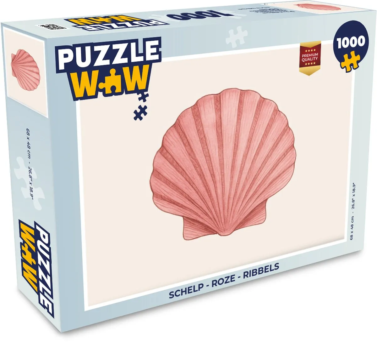 PuzzleWow Schelp Roze Legpuzzel 1000 Stuks