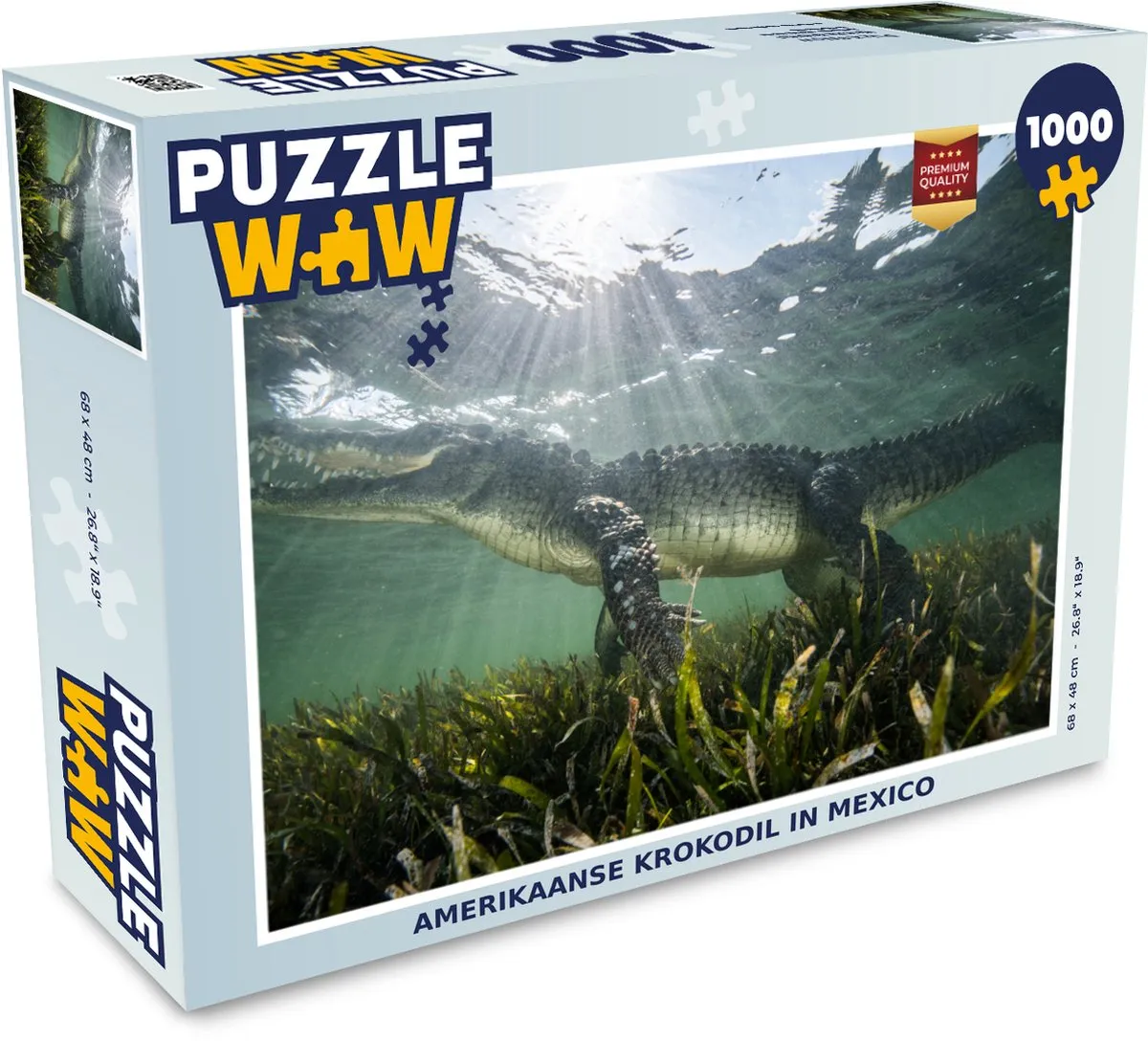 PuzzleWow Reptielen Krokodil Legpuzzel 1000 Stuks