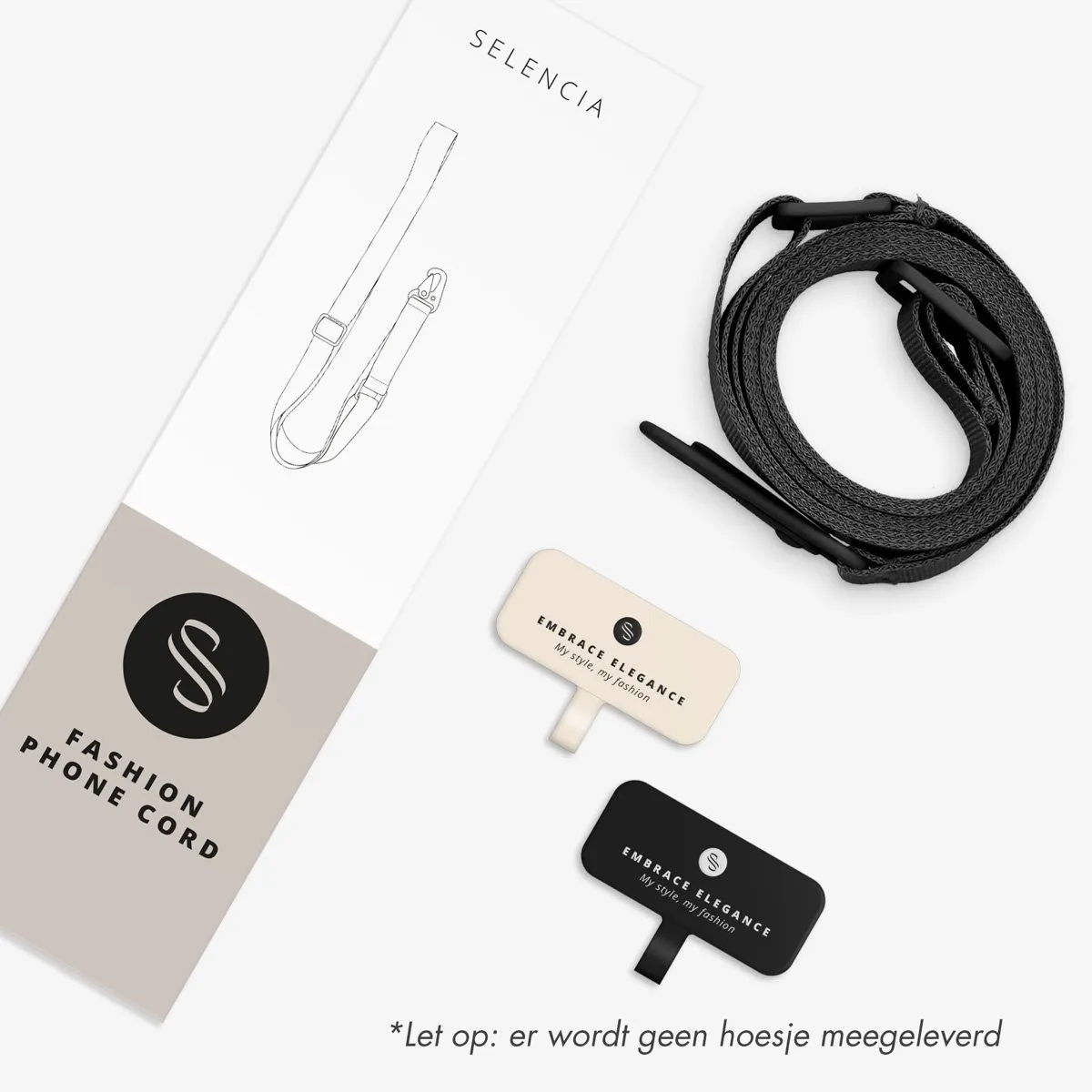 Selencia SH00063052 Telefoonkoord - Zwart
