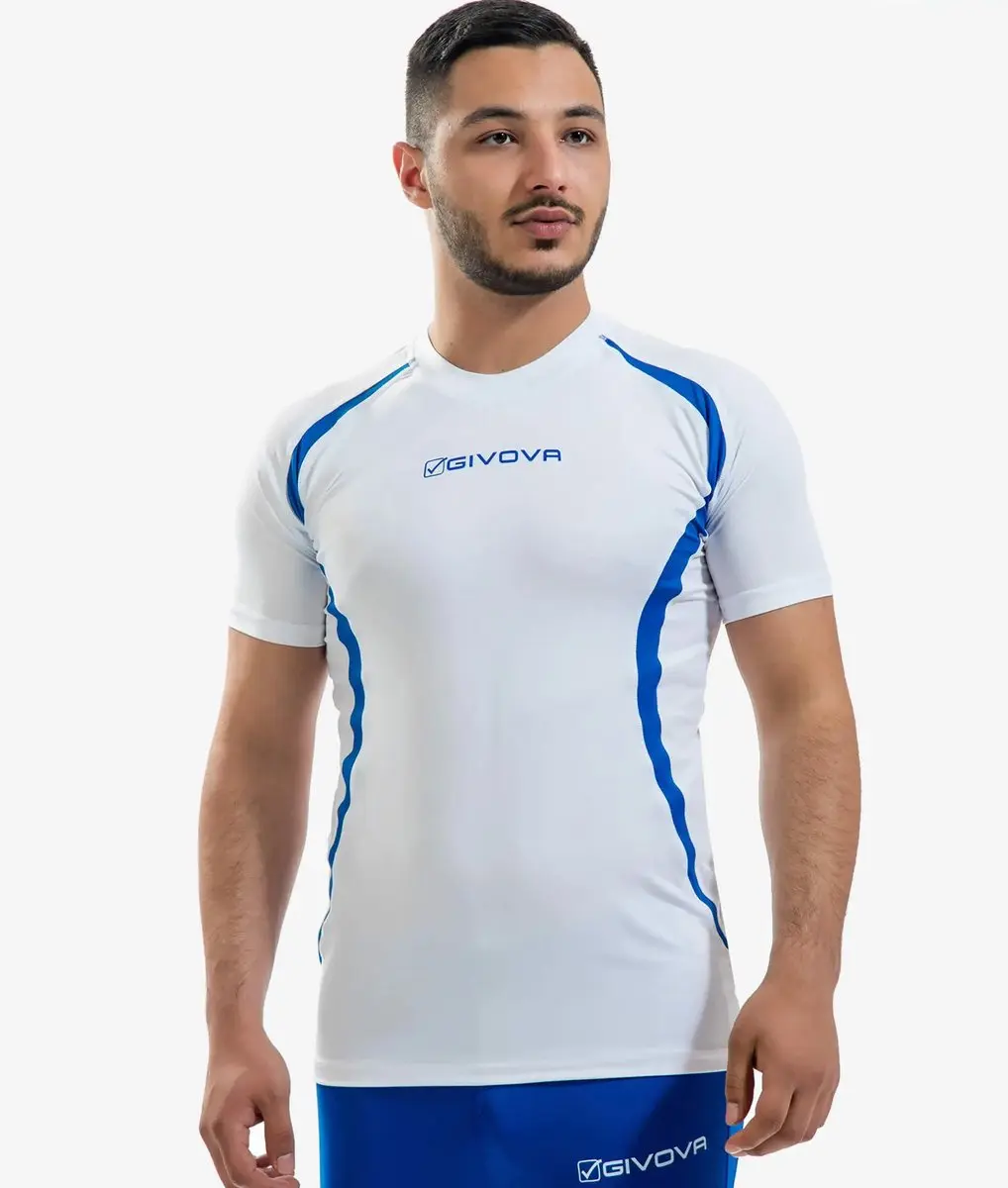 Givova Hardloop T-shirt Unisex Running - Wit-koningswit - afbeelding 2 van 2