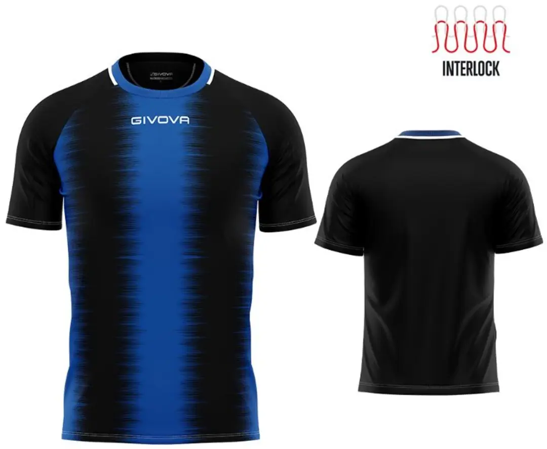 Givova Streep Sport-T-shirt - M - Koningszwart - afbeelding 2 van 2