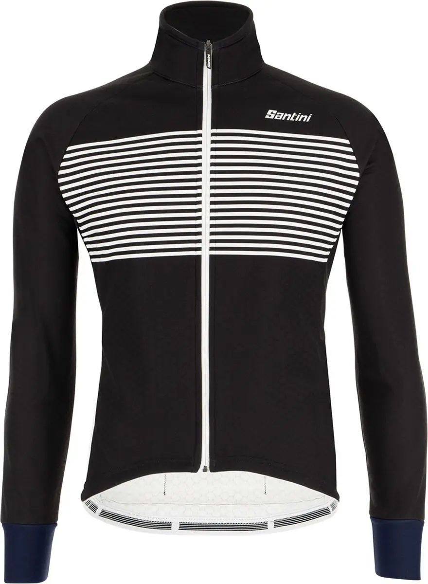 Santini Fietsjack lange mouwen Zwart Heren - Colore Winter Jacket Black - M