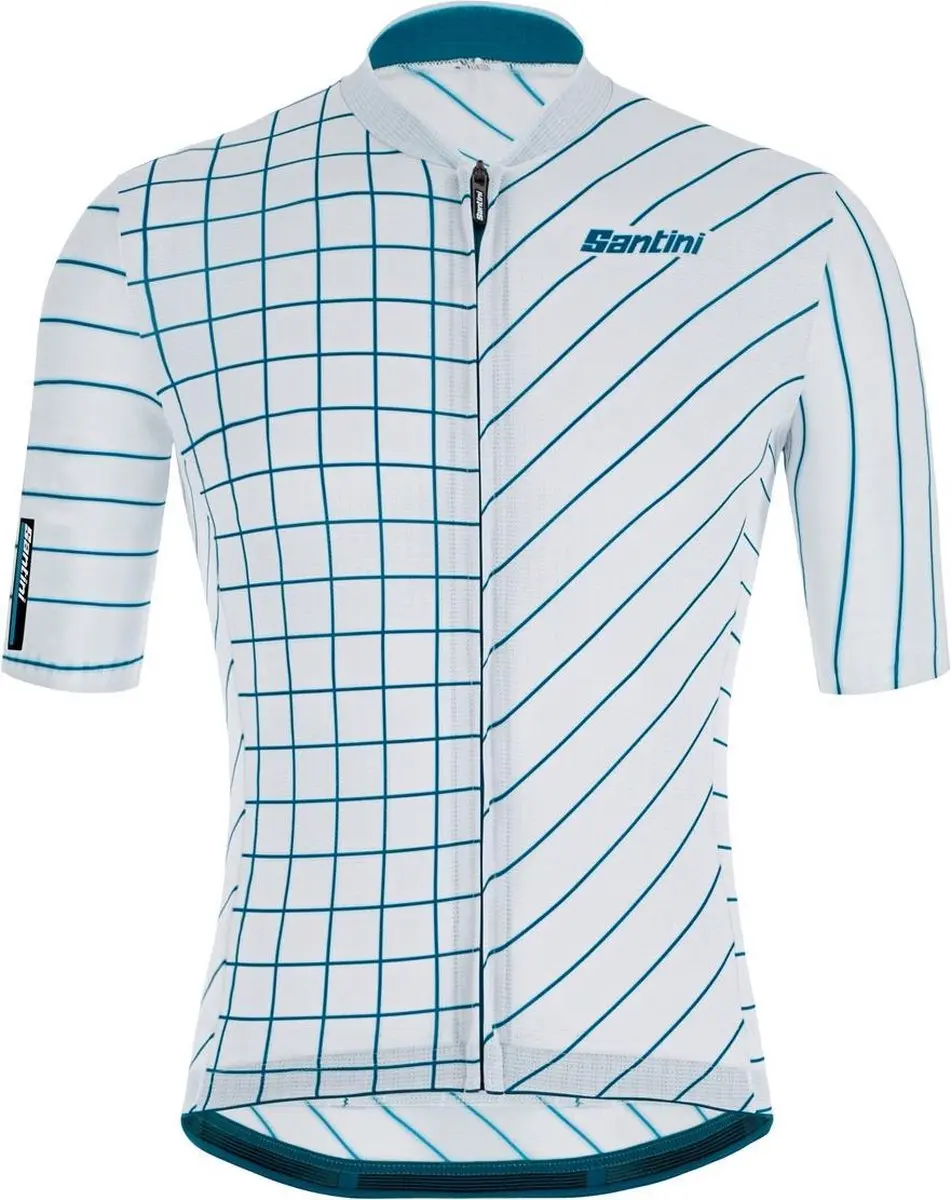 Santini Fietsshirt Korte mouwen Blauw Heren