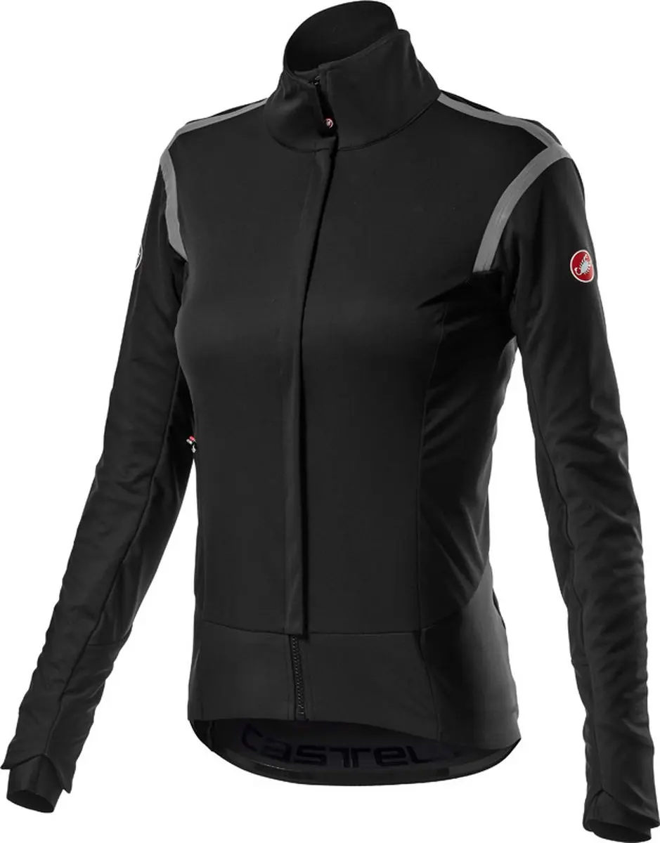 Castelli Fietsjack Lange mouwen Rain or Shine Dames Zwart