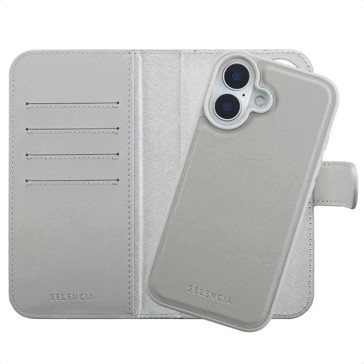 Selencia iPhone 16 MagSafe Hoesje Grijs
