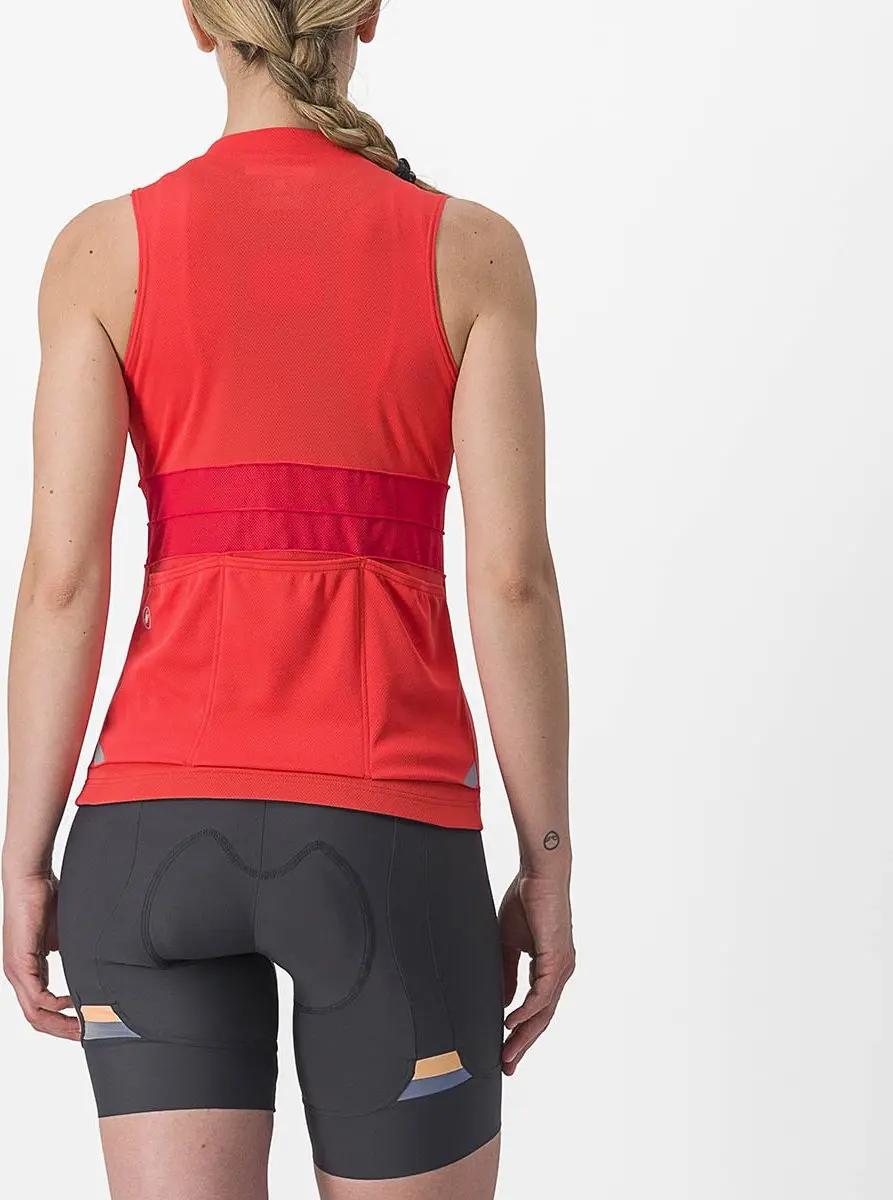 Castelli Anima 4 Sleeveless - Hibiscus/Soft Orange - afbeelding 5 van 6
