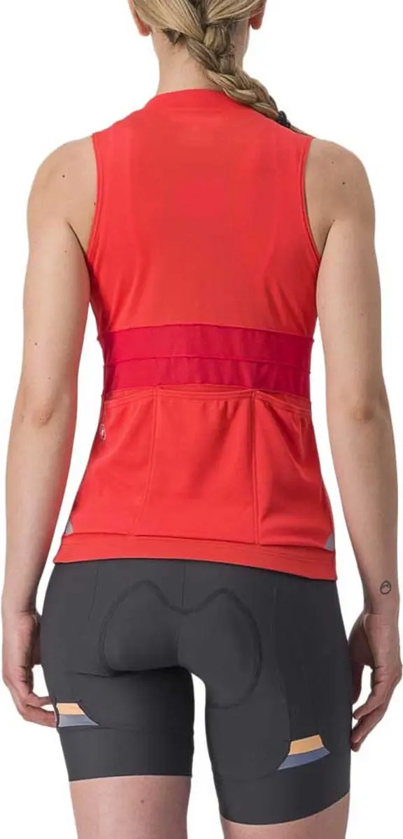 Castelli Anima 4 Sleeveless - Hibiscus/Soft Orange - afbeelding 2 van 6