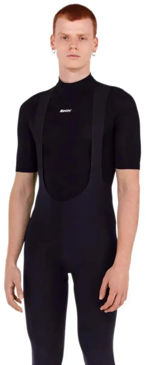 Santini Lana Basislaag Korte Mouwen - Zwart - XL