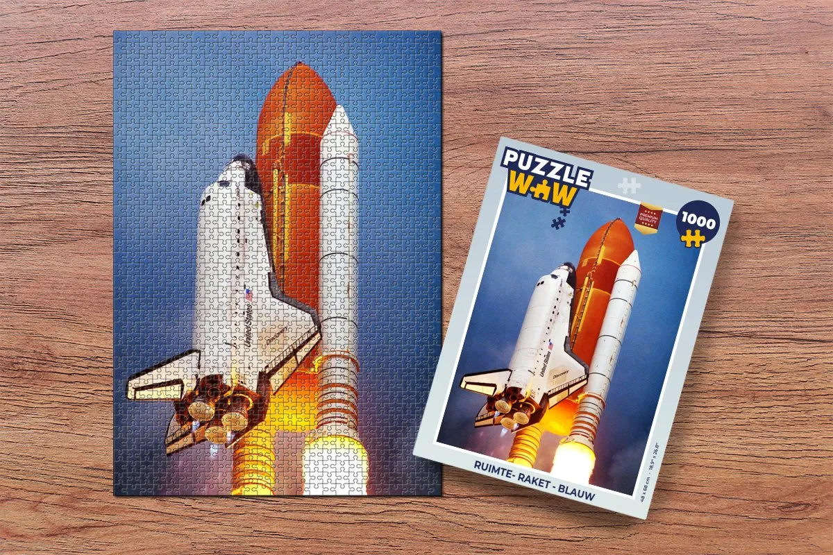 PuzzleWow Ruimte-Raket Legpuzzel 1000 Stuks - Multicolor